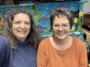 A picture of art therapists Heidi and Pam